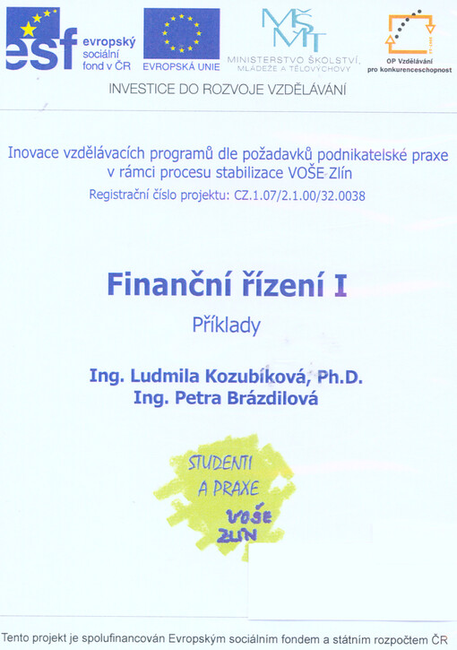 Finanční řízení Ipříklady