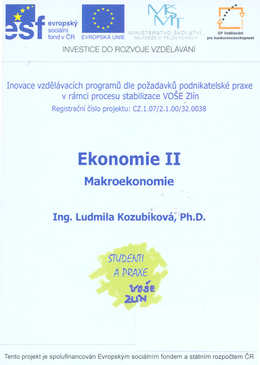 Ekonomie IImakroekonomie