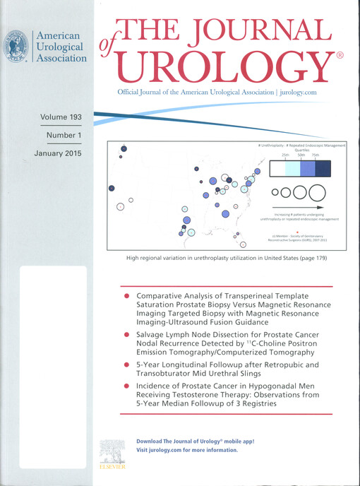 The journal of urology : official journal of the American Urological Association and Society for Basic Urologic Research