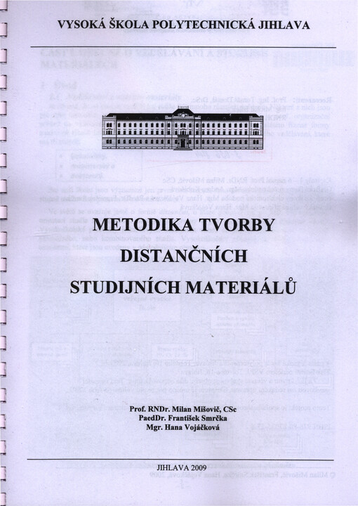 Metodika tvorby distančních studijních materiálů