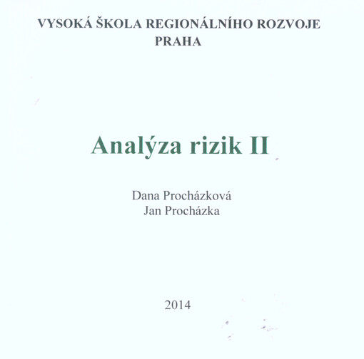 Analýza rizik II