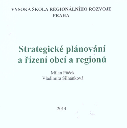 Strategické plánování a řízení obcí a regionů