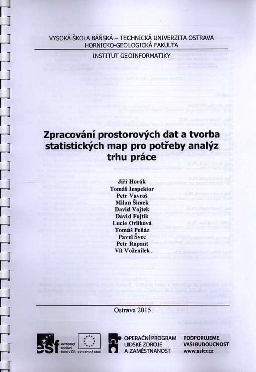 Zpracování prostorových dat a tvorba statistických map pro potřeby analýz trhu práce