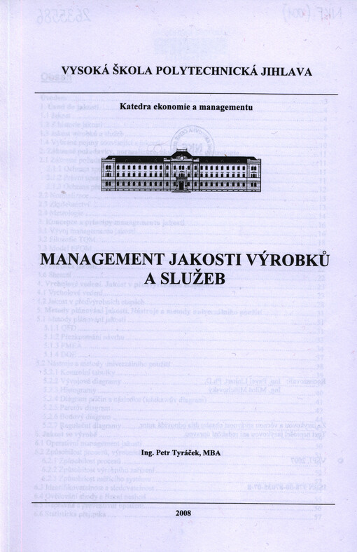 Management jakosti výrobků a služeb