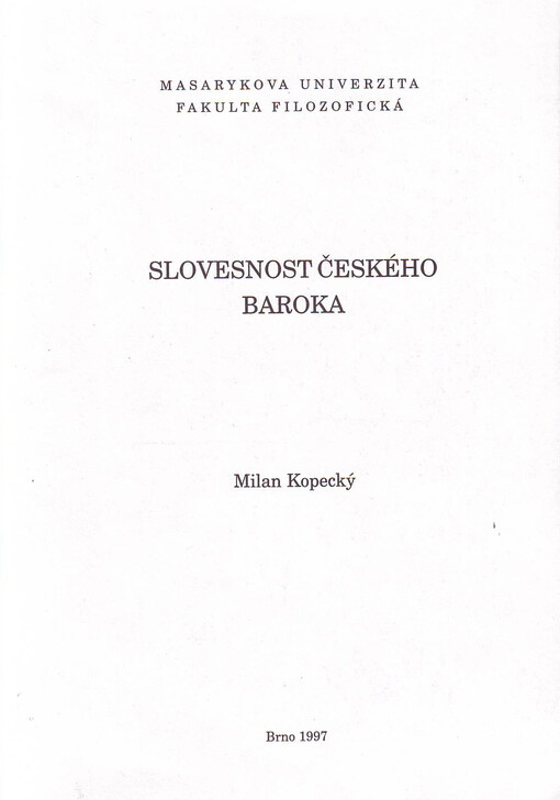 Slovesnost českého baroka