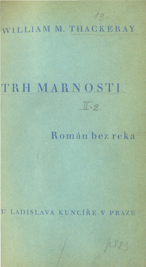 Trh marnosti :román bez reka