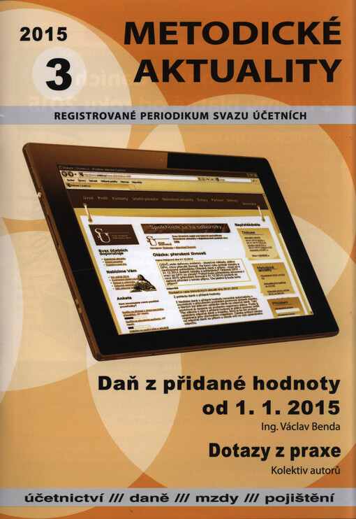 Daň z přidané hodnoty od 1.1.2015
