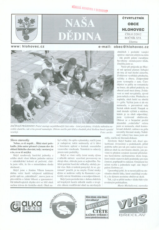 Naša dědina :měsíčník obce Hlohovec