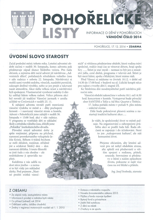 Pohořelické listy : informace o dění v Pohořelicích