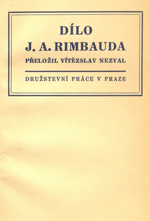 Dílo J.A. Rimbauda