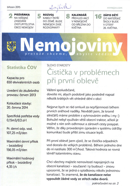 Nemojoviny : protože chceme, abyste věděli