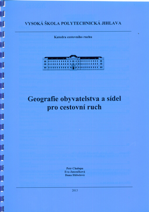 Geografie obyvatelstva a sídel pro cestovní ruch