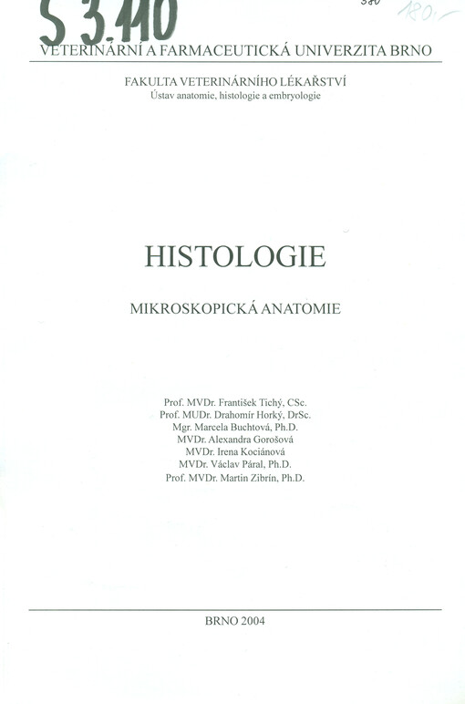 Histologie : mikroskopická anatomie
