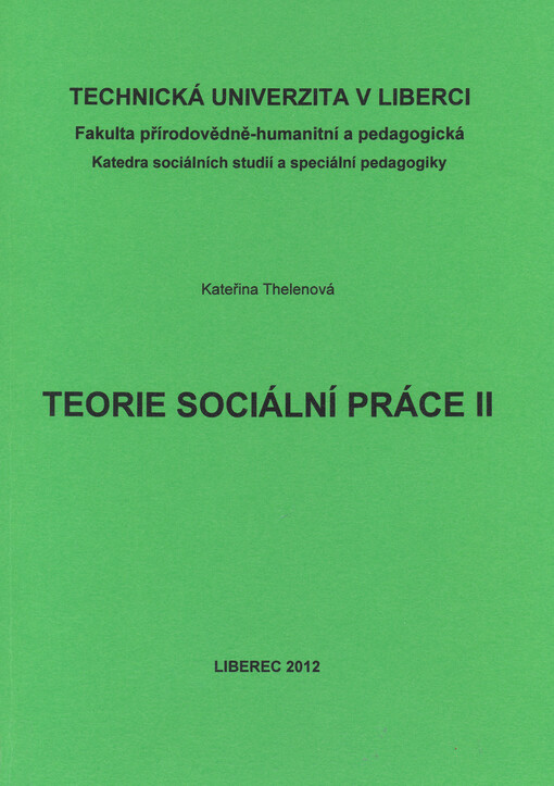Teorie sociální práce II