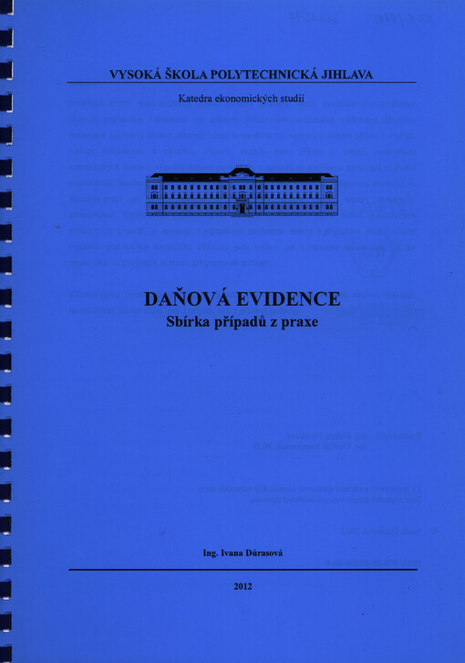 Daňová evidence :sbírka příkladů z praxe