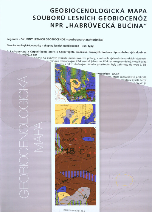 Geobiocenologická mapa souborů lesních geobiocenóz NPR 
