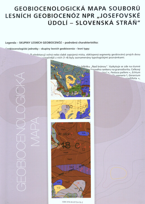 Geobiocenologická mapa souborů lesních geobiocenóz NPR 