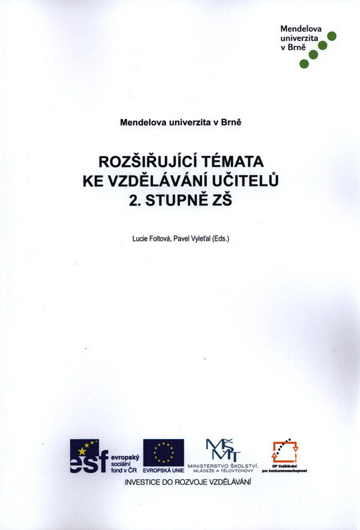 Rozšiřující témata ke vzdělávání učitelů 2. stupně ZŠ