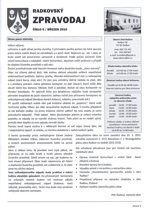 Radkovský zpravodaj