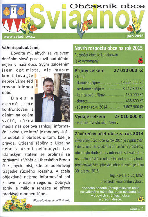 Občasník obce Sviadnov