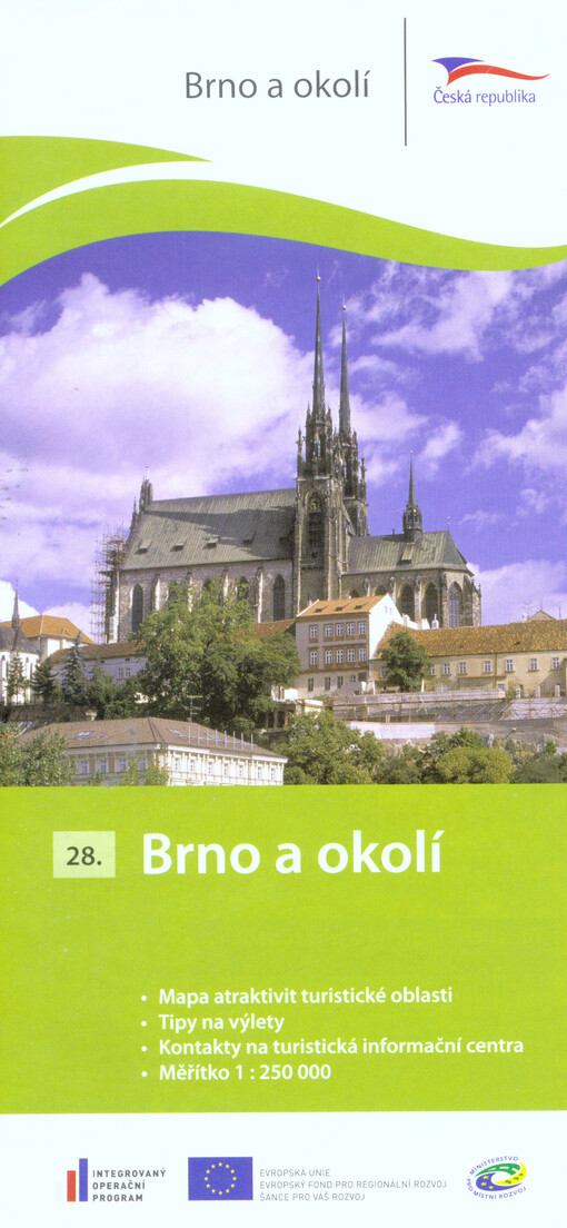 Brno a okolí mapa atraktivit turistické oblasti