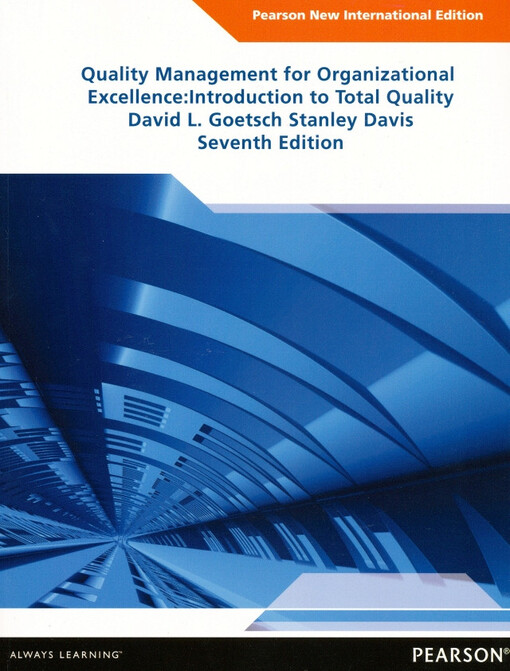 Quality management for organizational excellence :introduction to total quality