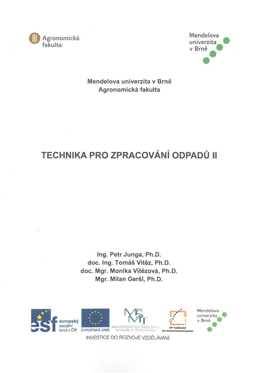 Technika pro zpracování odpadů, 2. díl