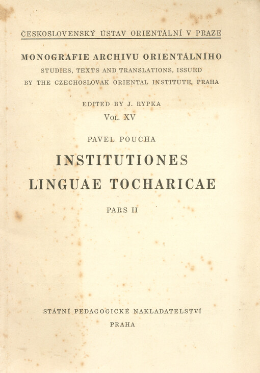 Institutiones linguae Tocharicae.Pars 2,Chrestomathia Tocharica