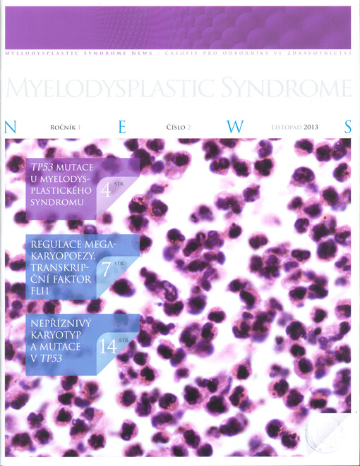 Myelodysplastic syndrome news : časopis pro odborníky ve zdravotnictví