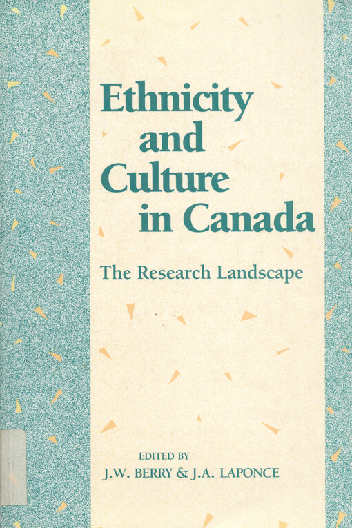 Ethnicity and culture in Canada : the research landscape