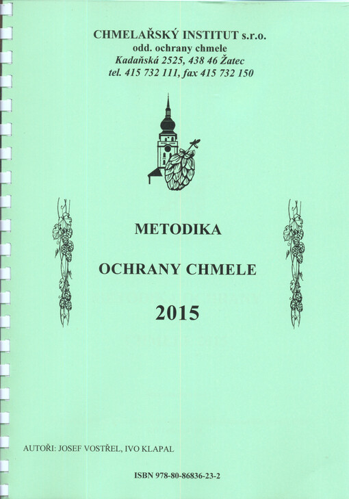 Metodika ochrany chmele ... : metodika pro praxi