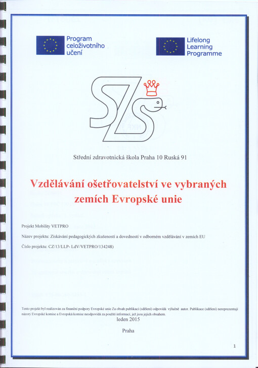 Vzdělávání ošetřovatelství ve vybraných zemích Evropské unie