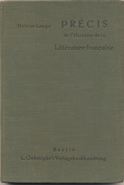 Précis de l'histoire de la littérature française