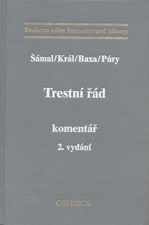 Trestní řád : komentář