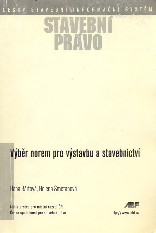 Výběr norem pro výstavbu a stavebnictví