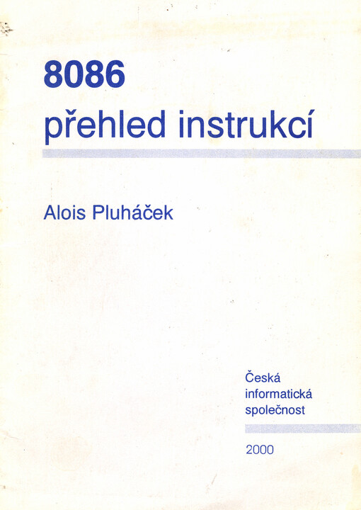 8086 - přehled instrukcí
