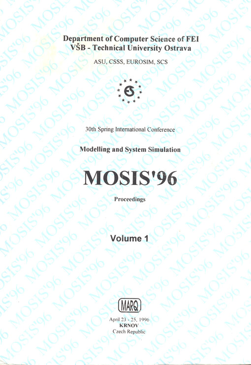 Proceedings of the conference Modelling and System Simulation. Volume 1