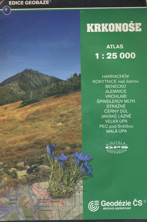 Krkonoše [atlas] 1:25^000 : Benecko, Černý Důl, Harrachov, Janské Lázně, Jilemnice, Malá Úpa, Pec pod Sněžkou, Rokytnice nad Jizerou, Strážné, Špindlerův Mlýn, Velká Úpa,Vrchlabí [plány měst] 1:10 000