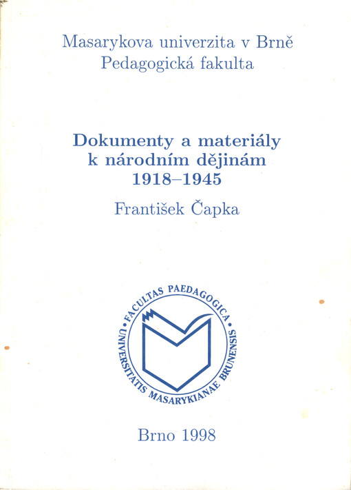 Dokumenty a materiály k národním dějinám 1918-1945