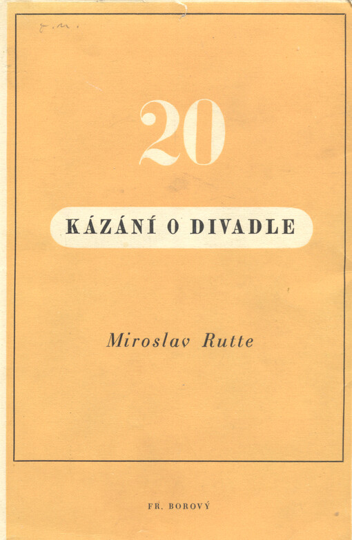 20 kázání o divadle