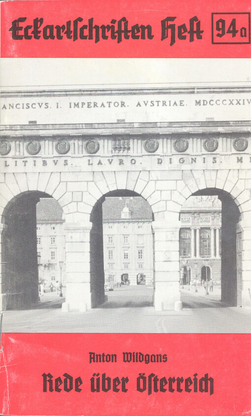 Rede über Österreich : in der vollständigen Fassung