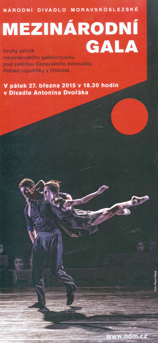 Mezinárodní gala :druhý ročník mezinárodního galakoncertu : v pátek 27. března 2015 v Divadle Antonína Dvořáka