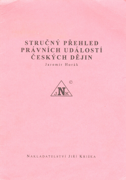 Stručný přehled právních událostí českých dějin
