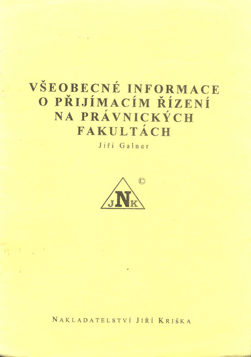 Všeobecné informace o přijímacím řízení na právnických fakultách