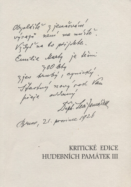 Korespondence jako muzikologický pramen a problém : [sborník příspěvků z konference konané 23. a 24. listopadu 1998 v Olomouci