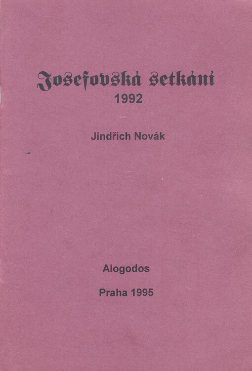 Josefovská setkání 1992
