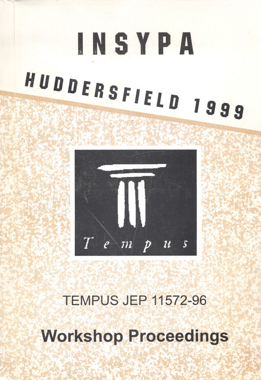 Insypa Huddersfield 1999 : TEMPUS JEP 11572-96 : workshop proceedings