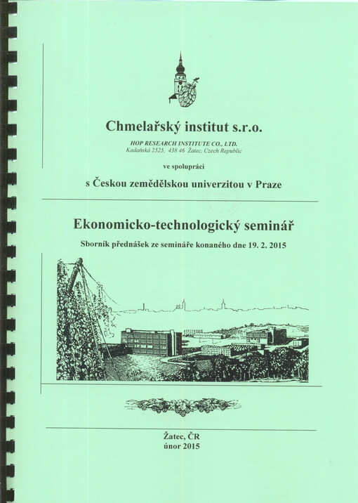 Ekonomicko-technologický seminář :sborník přednášek ze semináře konaného dne 19.2.2015