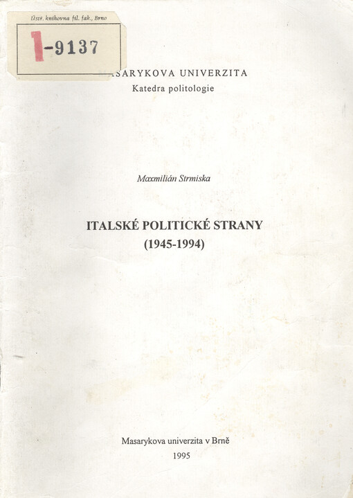 Italské politické strany: (1945-1994)