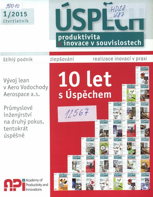 Úspěch : produktivita a inovace v souvislostech : časopis pro úspěšné manažery